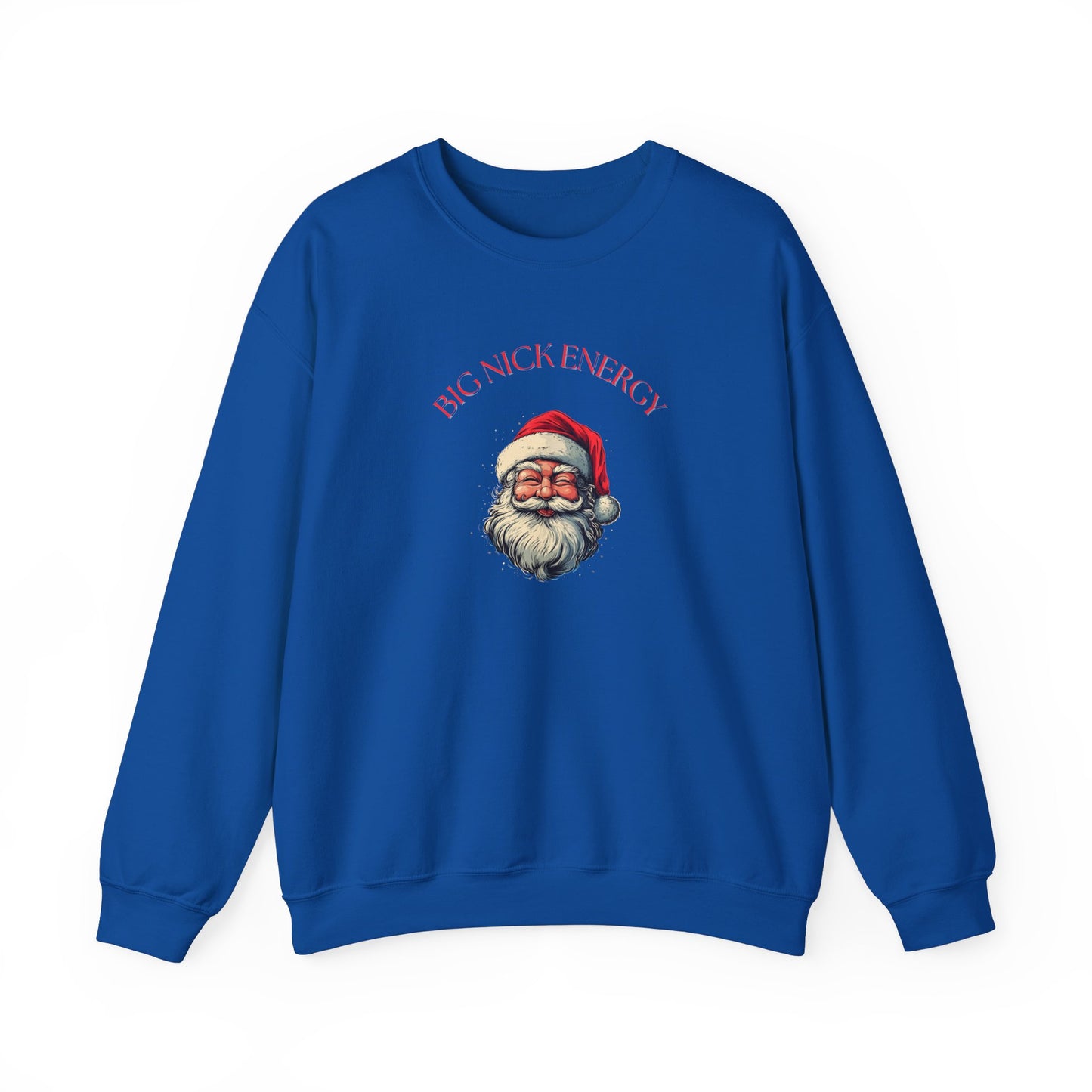 Big Nick Energy Santa Crewneck Sweatshirt, Funny Christmas Top, Holiday Apparel, Santa Claus Shirt, Gift for Him, Unisex Jumper