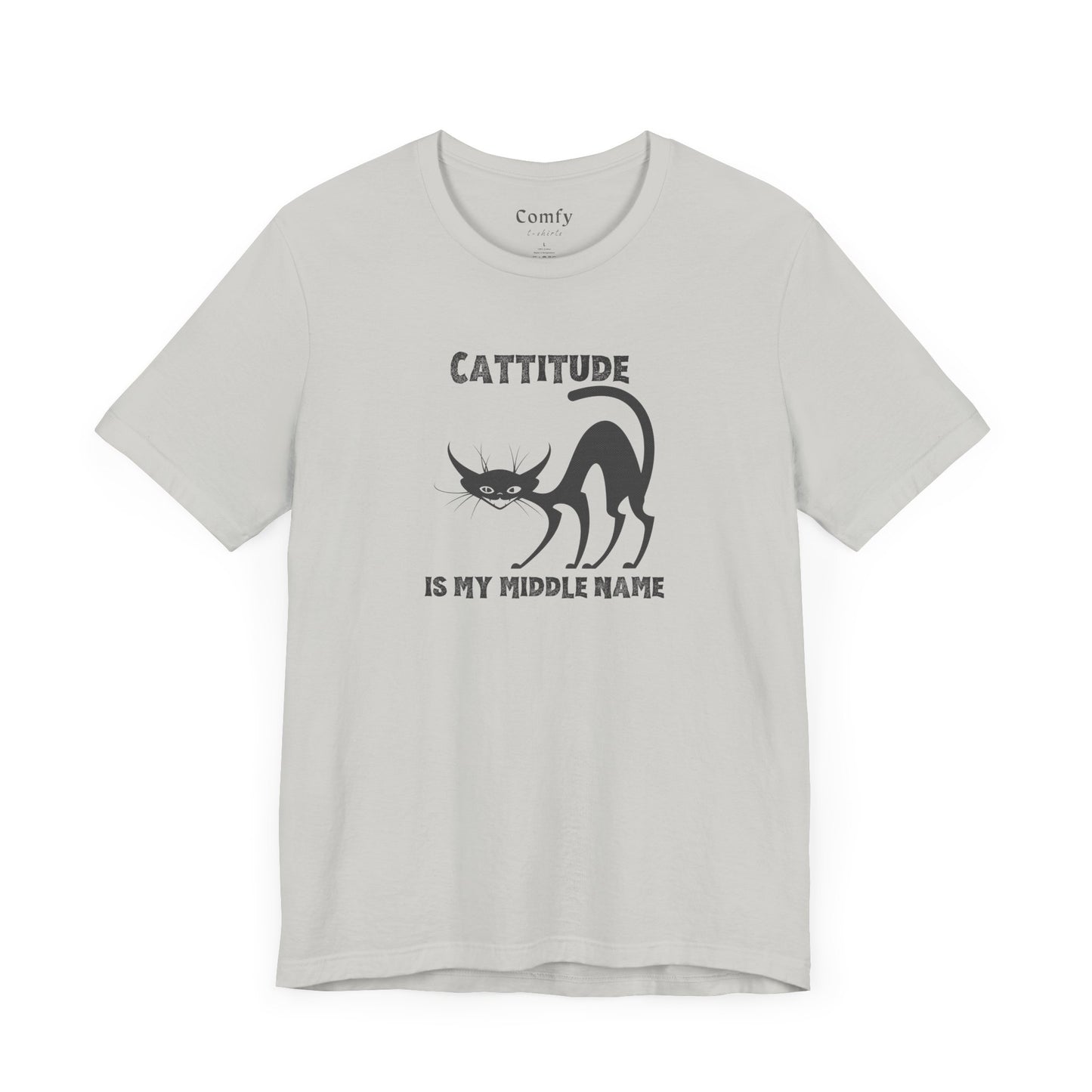 Cat Lover Tee - Cattitude is My Middle Name. Unisex Tee