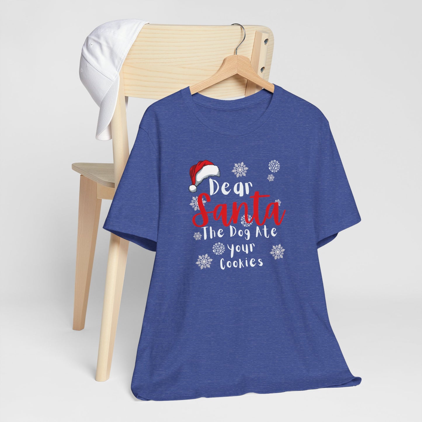 Christmas Dog Tee - Dear Santa The Dog Ate Your Cookies. Unisex Tee