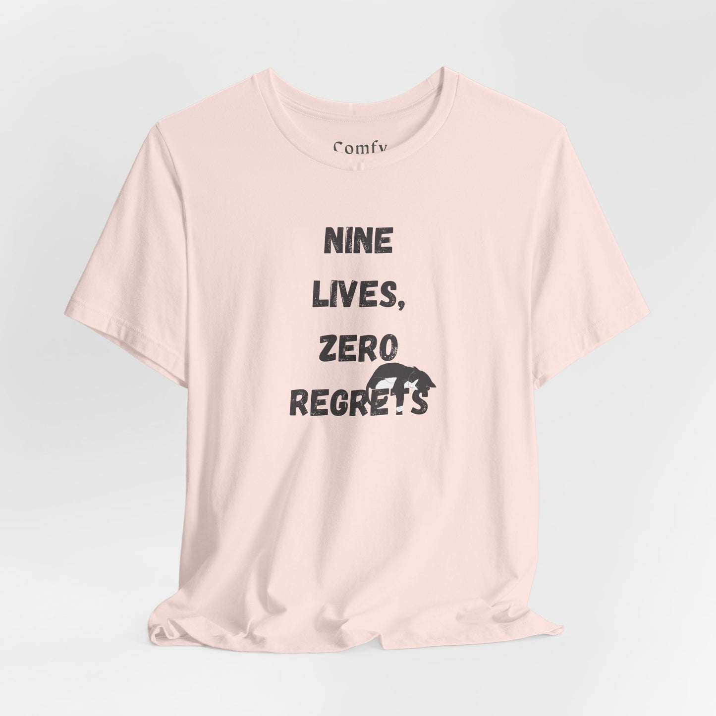 Cat Lover Tee - Nine lives, zero regrets. Unisex Tee