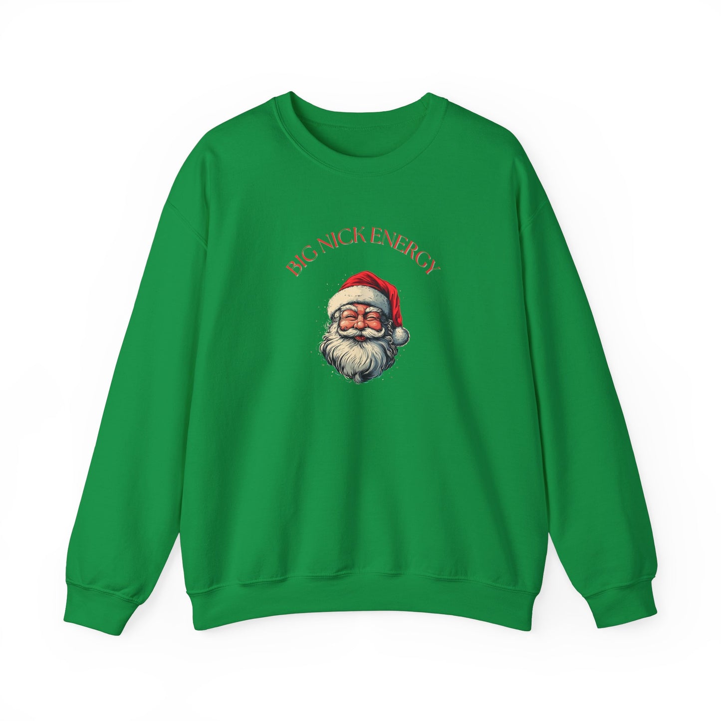 Big Nick Energy Santa Crewneck Sweatshirt, Funny Christmas Top, Holiday Apparel, Santa Claus Shirt, Gift for Him, Unisex Jumper