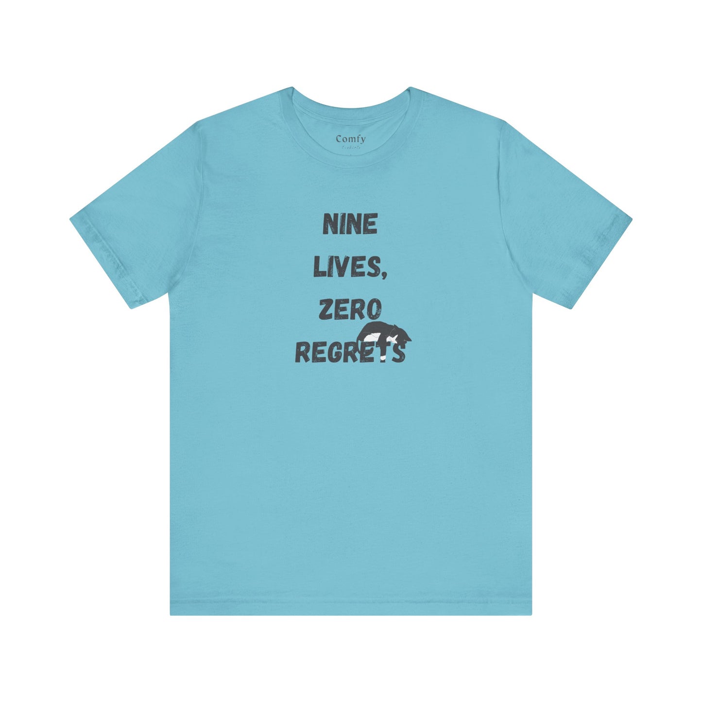 Cat Lover Tee - Nine lives, zero regrets. Unisex Tee