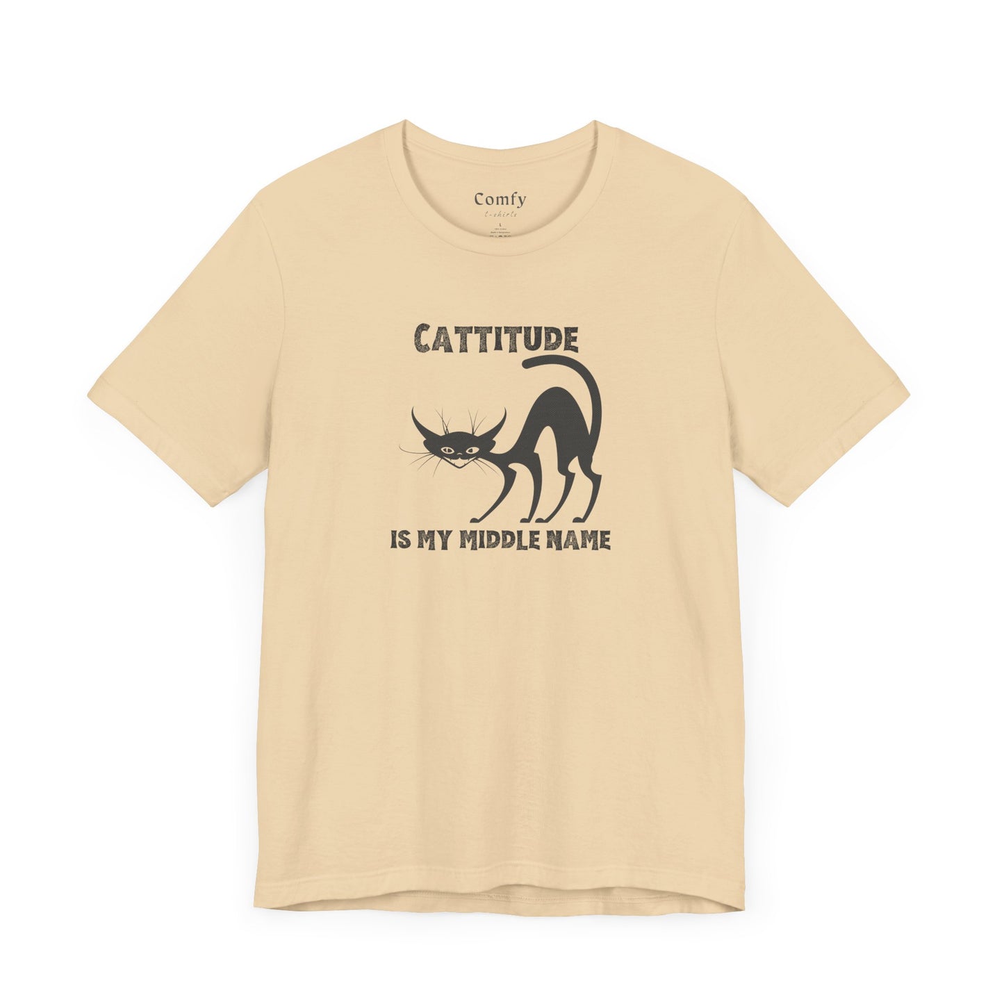 Cat Lover Tee - Cattitude is My Middle Name. Unisex Tee