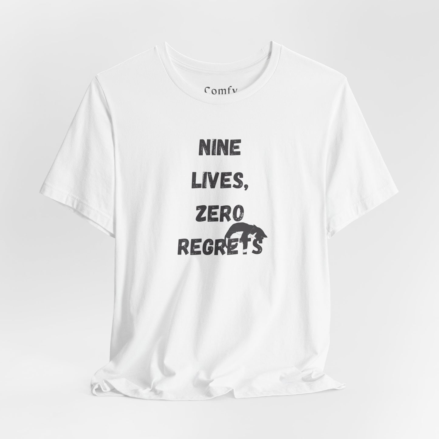 Cat Lover Tee - Nine lives, zero regrets. Unisex Tee