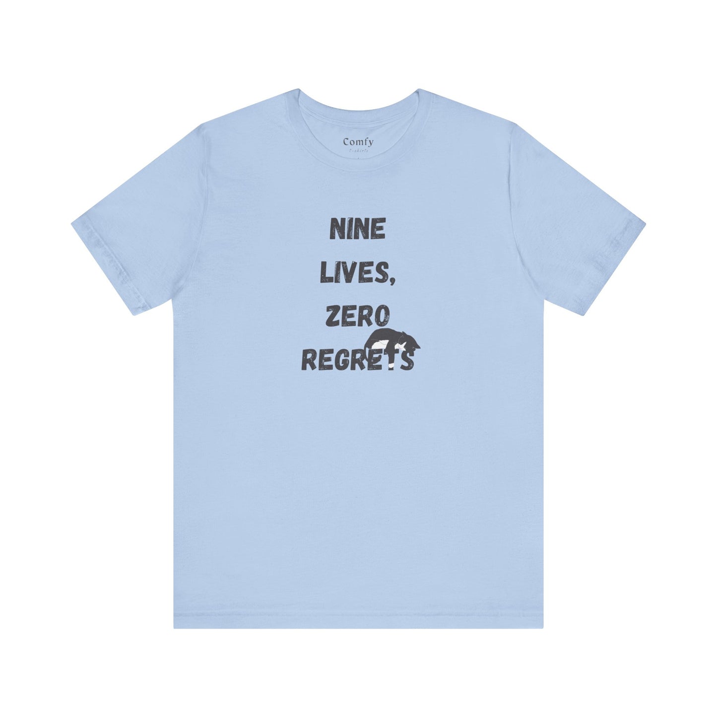 Cat Lover Tee - Nine lives, zero regrets. Unisex Tee