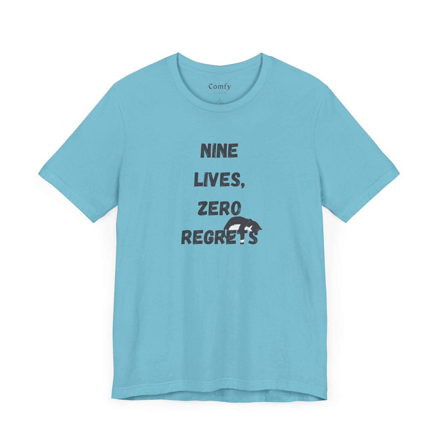 Cat Lover Tee - Nine lives, zero regrets. Unisex Tee