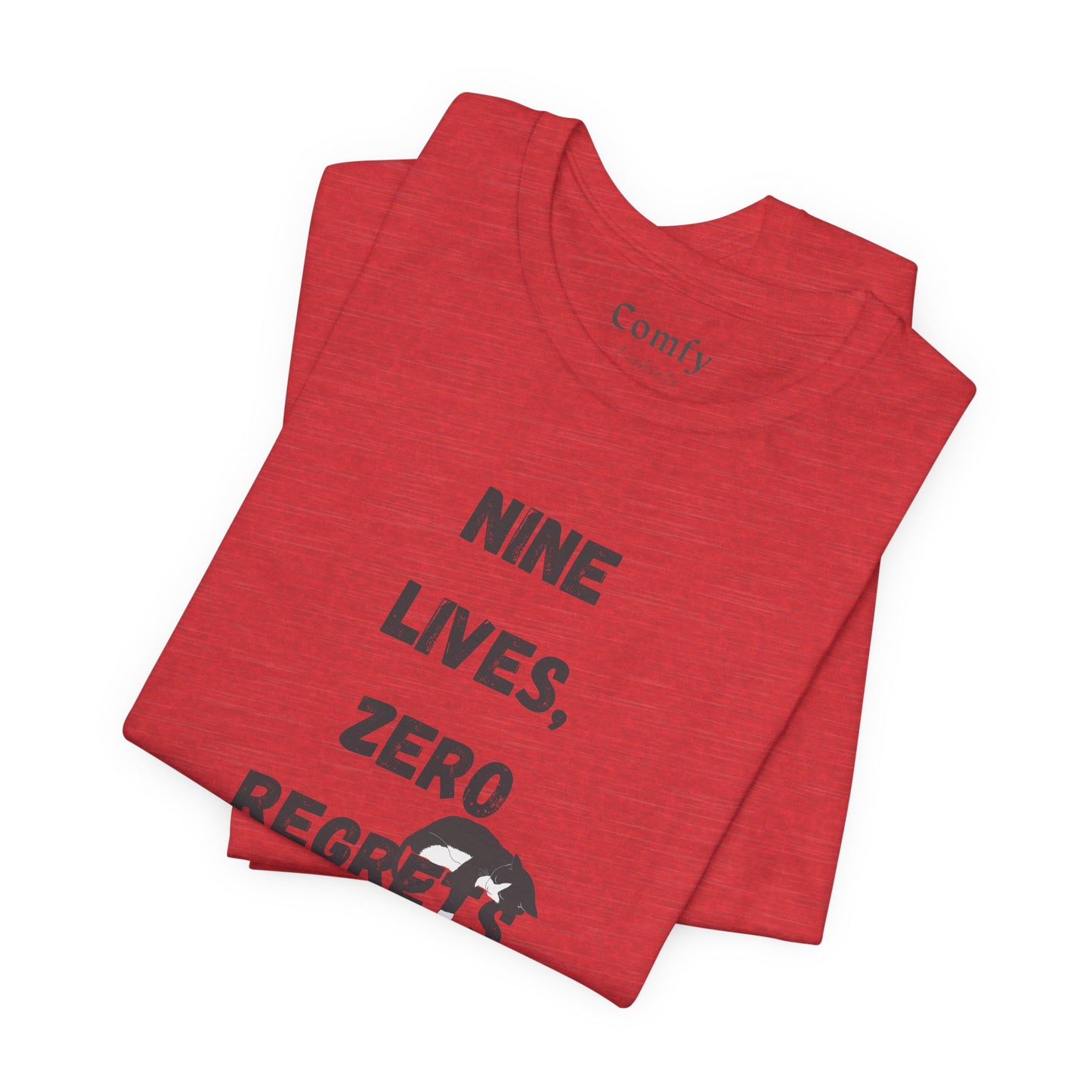 Cat Lover Tee - Nine lives, zero regrets. Unisex Tee