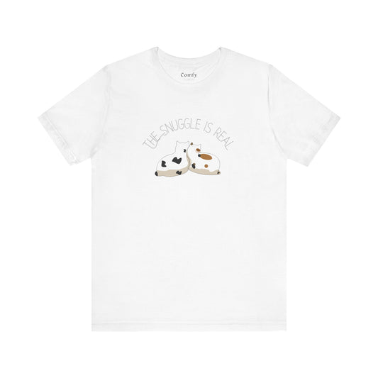 Cat Lover Tee - The Snuggle Is Real. Unisex Tee