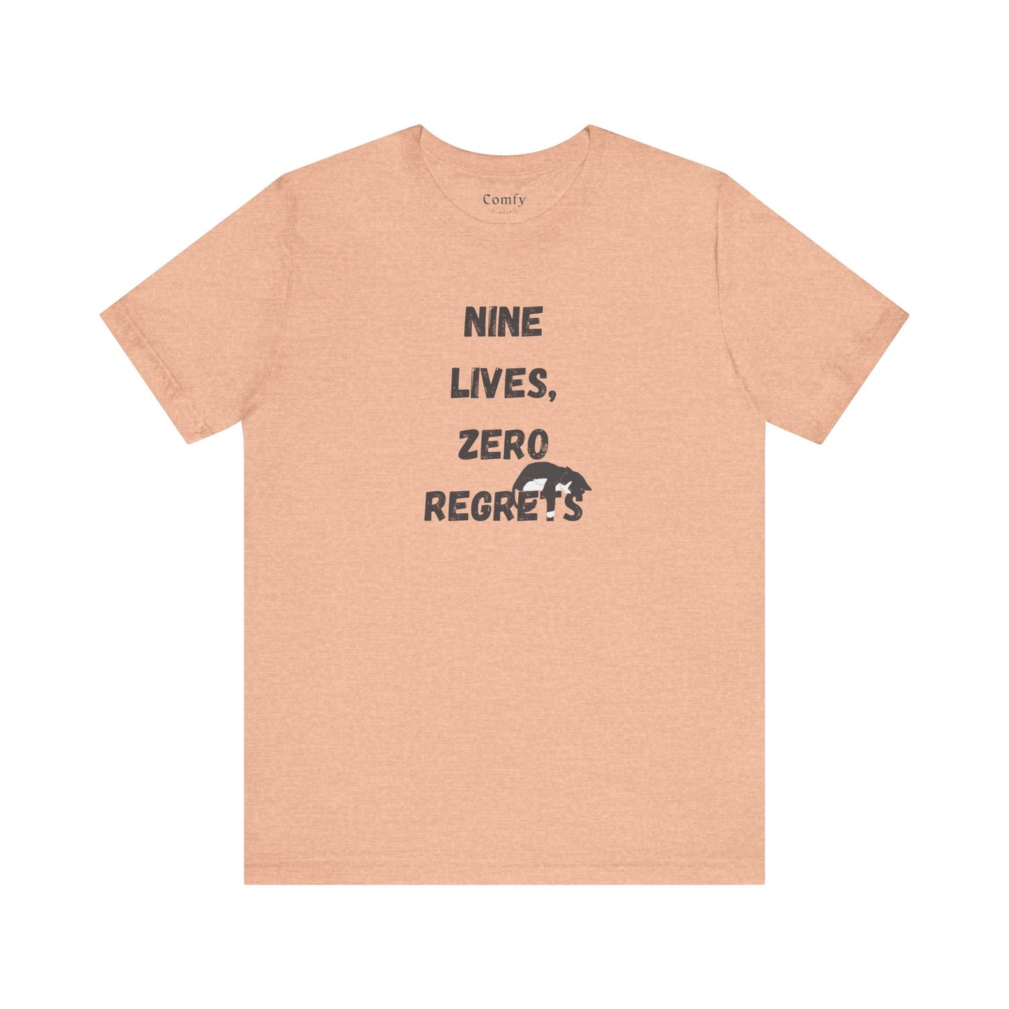 Cat Lover Tee - Nine lives, zero regrets. Unisex Tee