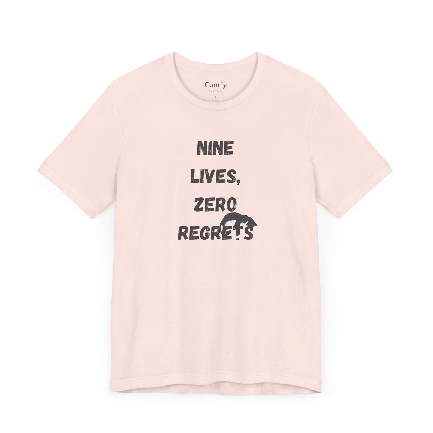 Cat Lover Tee - Nine lives, zero regrets. Unisex Tee