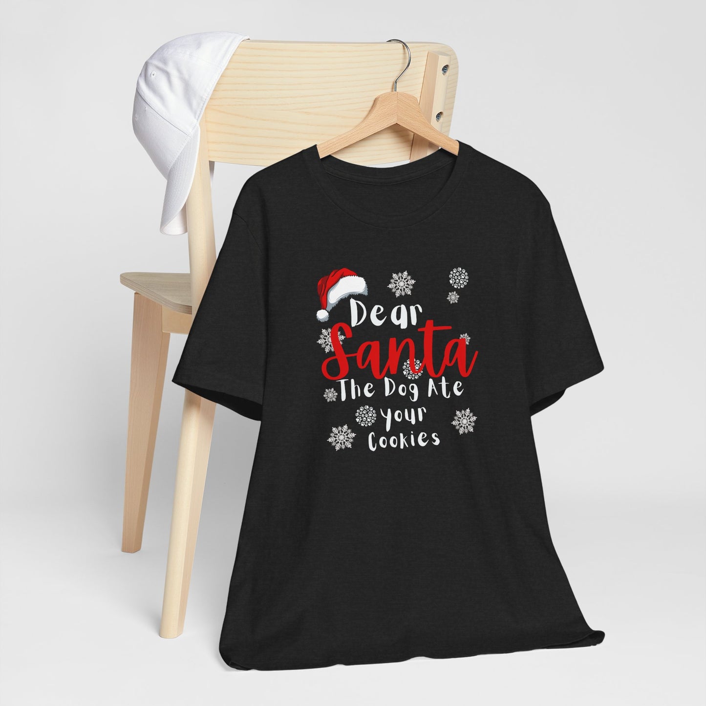 Christmas Dog Tee - Dear Santa The Dog Ate Your Cookies. Unisex Tee