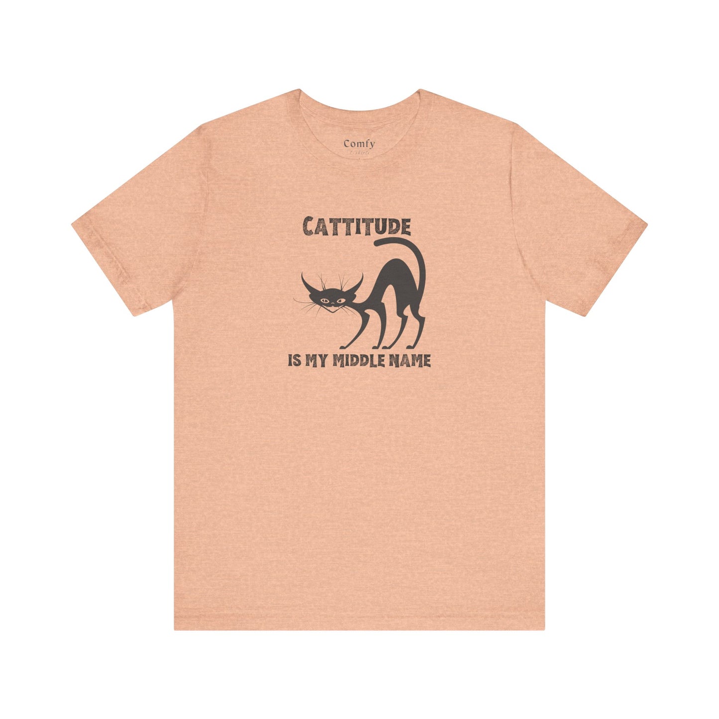 Cat Lover Tee - Cattitude is My Middle Name. Unisex Tee