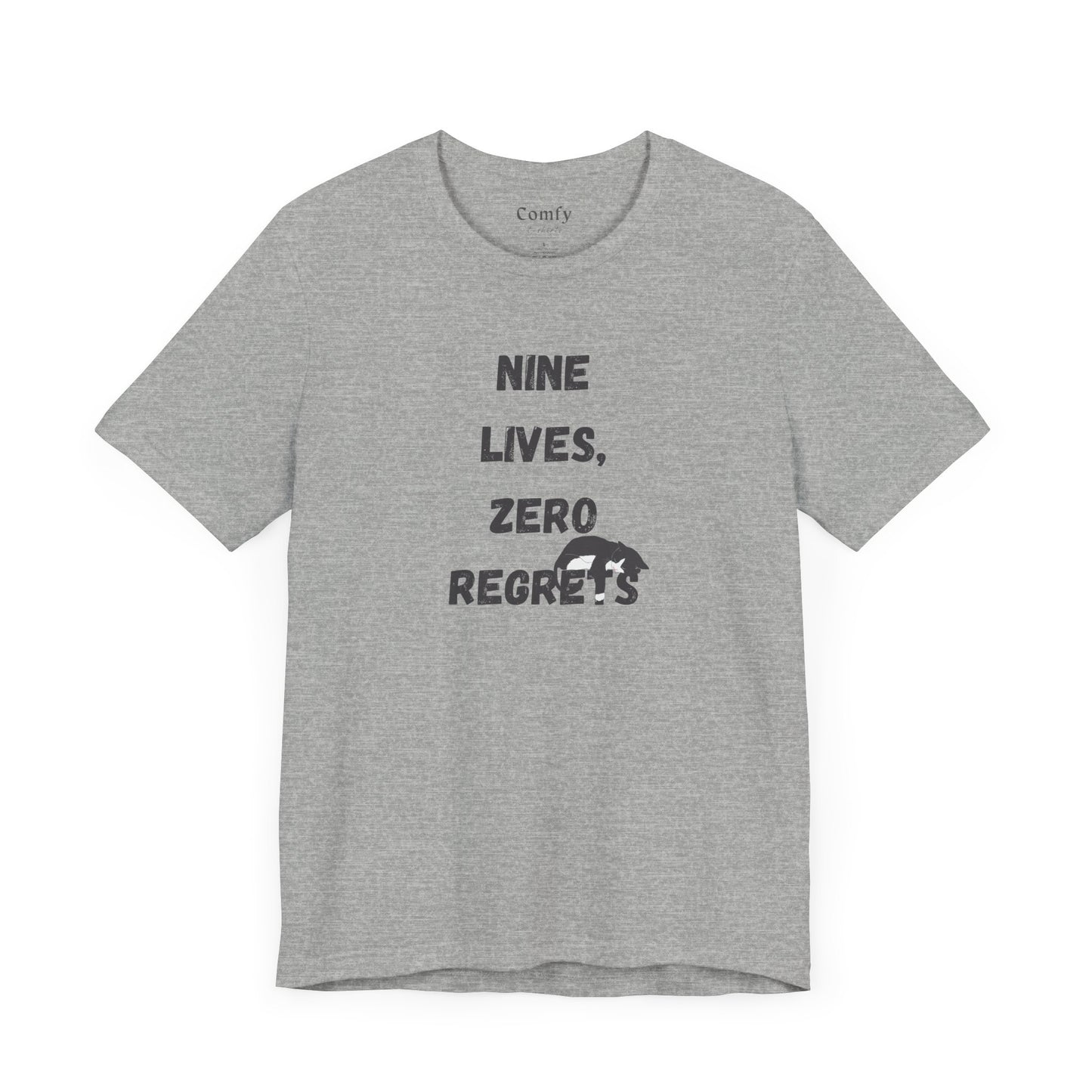 Cat Lover Tee - Nine lives, zero regrets. Unisex Tee