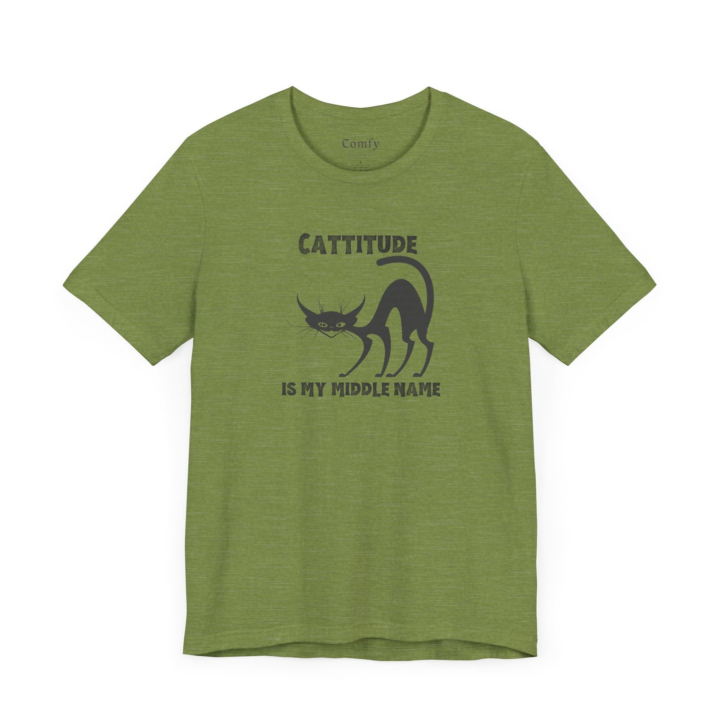 Cat Lover Tee - Cattitude is My Middle Name. Unisex Tee