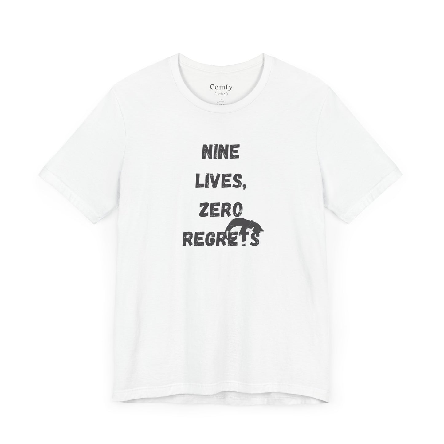 Cat Lover Tee - Nine lives, zero regrets. Unisex Tee