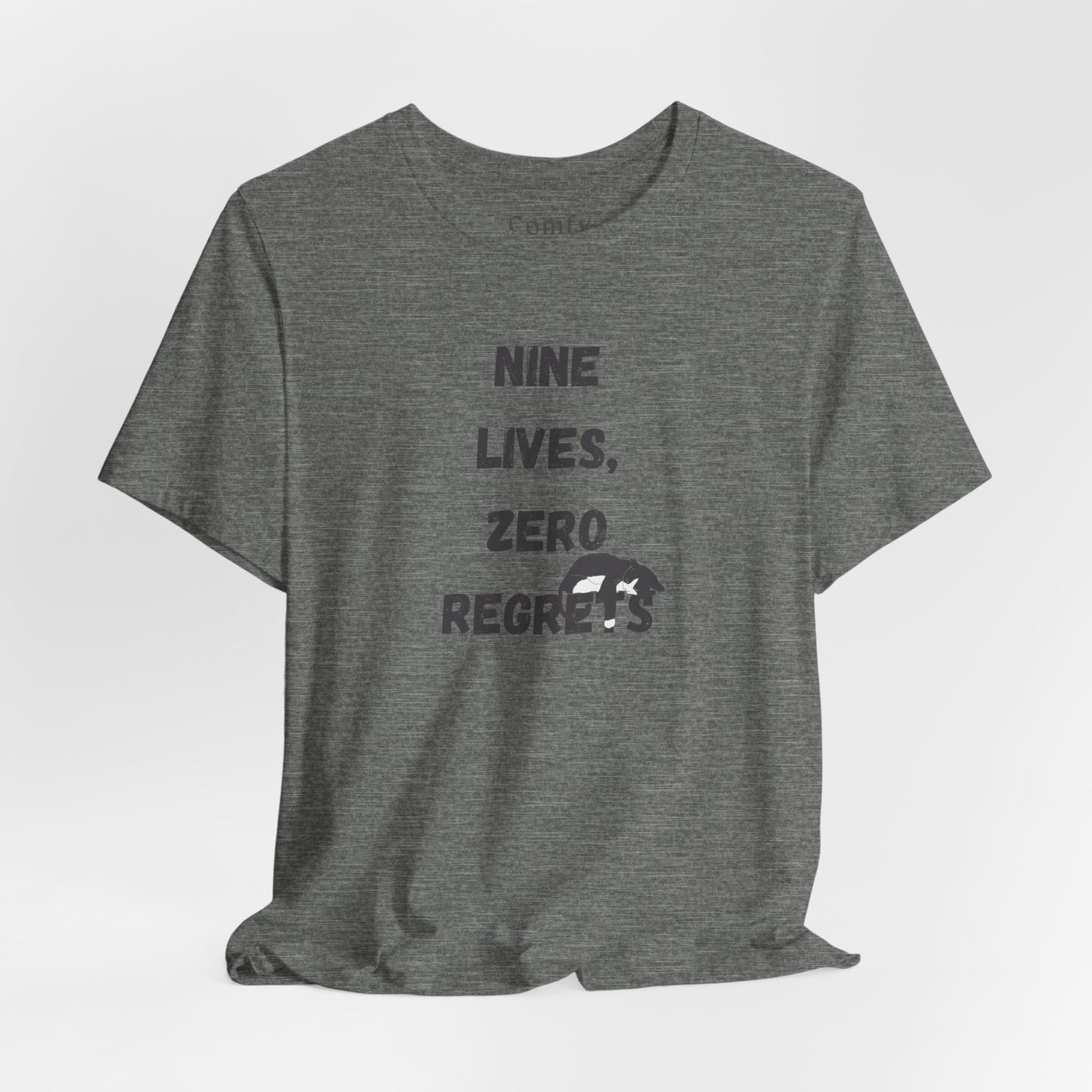 Cat Lover Tee - Nine lives, zero regrets. Unisex Tee