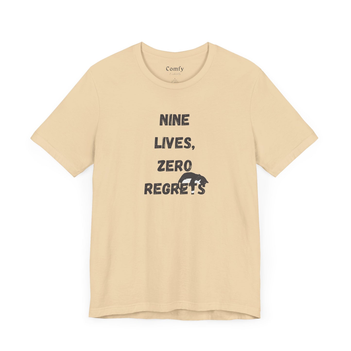 Cat Lover Tee - Nine lives, zero regrets. Unisex Tee