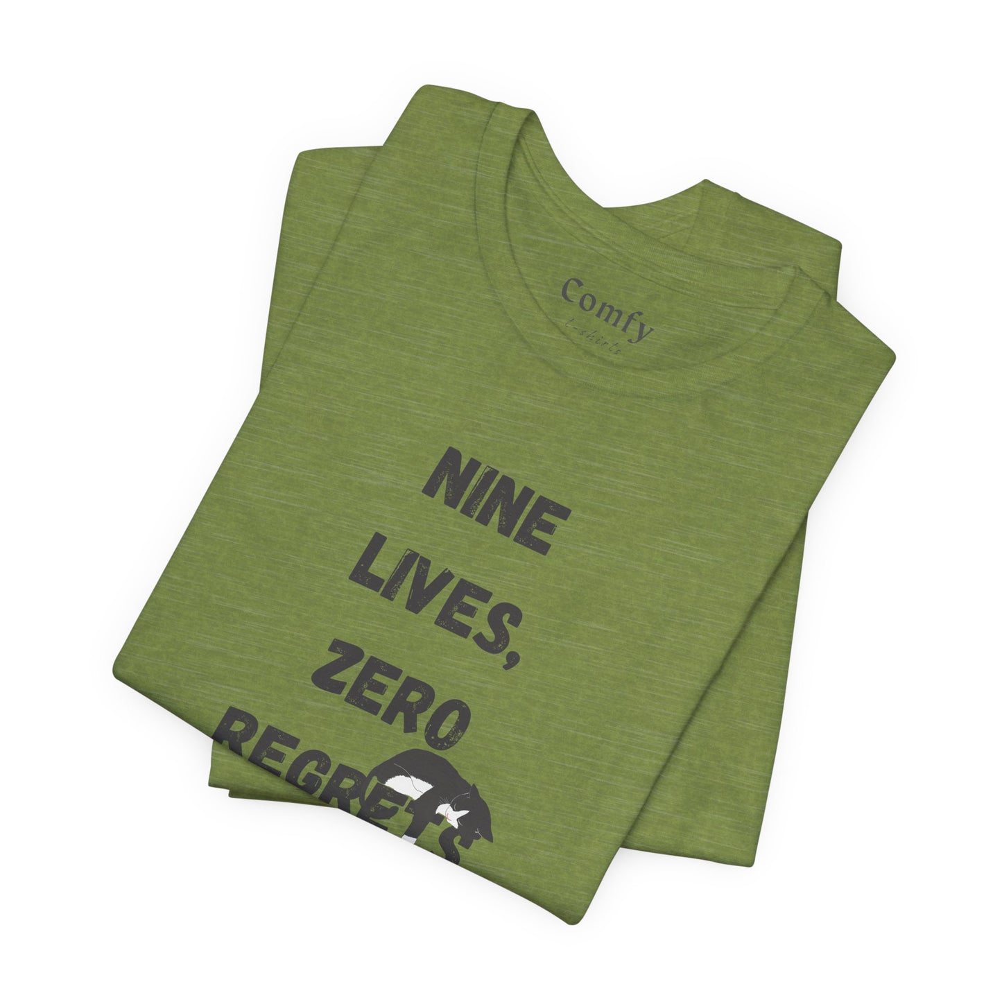 Cat Lover Tee - Nine lives, zero regrets. Unisex Tee