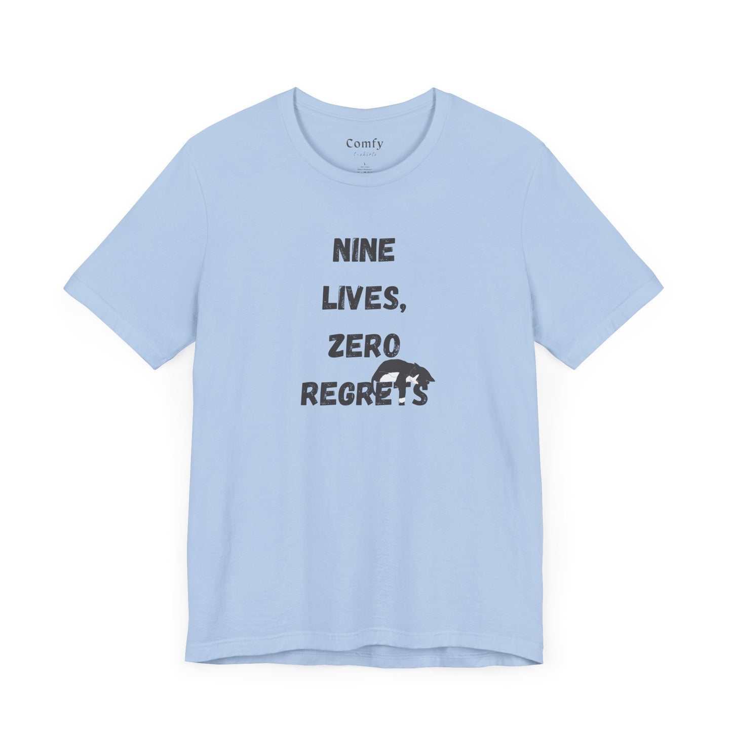 Cat Lover Tee - Nine lives, zero regrets. Unisex Tee