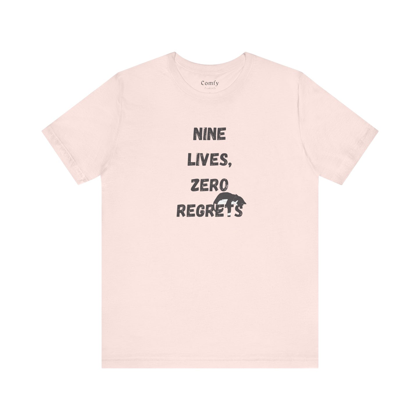 Cat Lover Tee - Nine lives, zero regrets. Unisex Tee