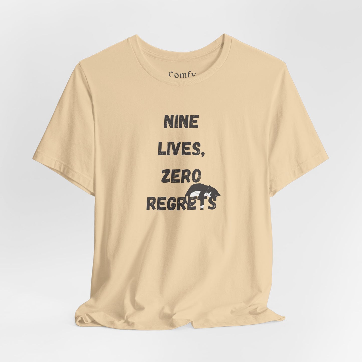 Cat Lover Tee - Nine lives, zero regrets. Unisex Tee