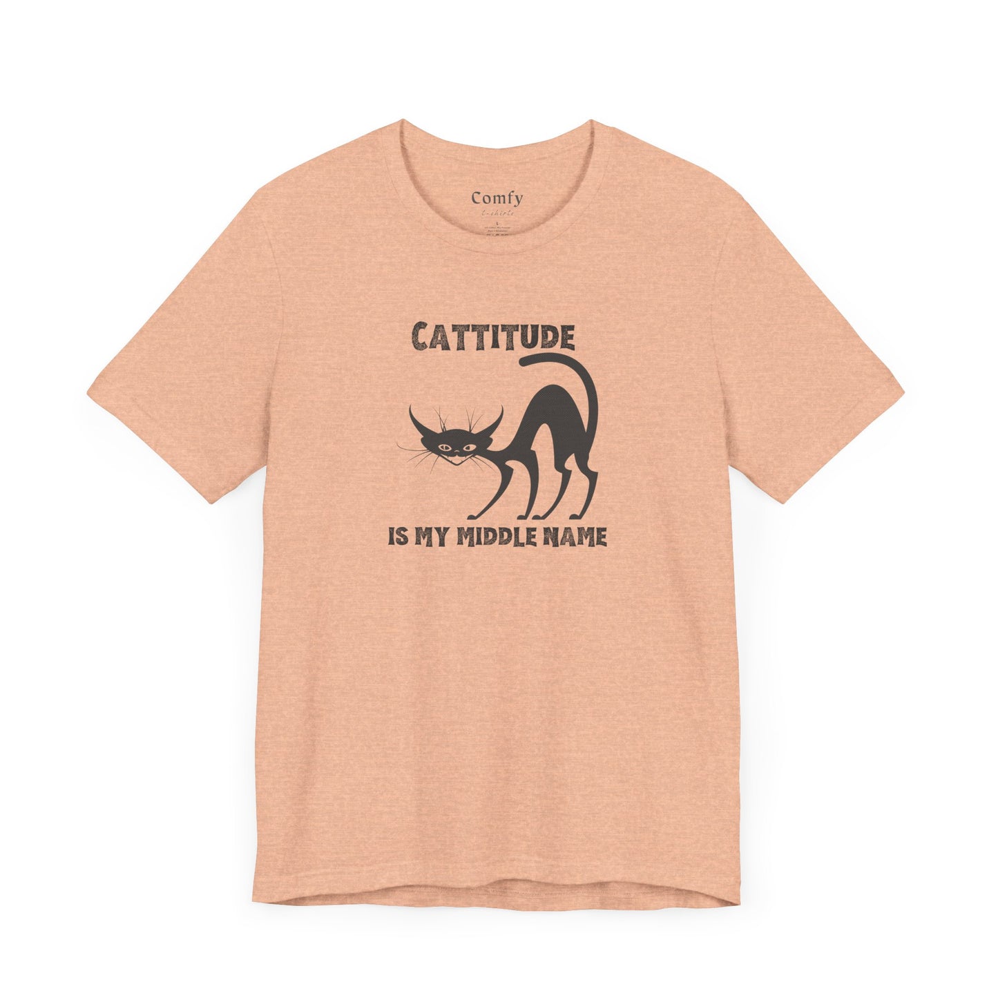 Cat Lover Tee - Cattitude is My Middle Name. Unisex Tee